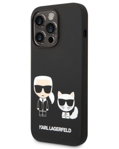 Калъф Karl Lagerfeld - Karl and Choupette, iPhone 14 Pro Max, черен - 3